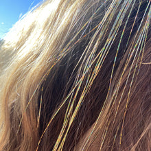Load image into Gallery viewer, Gold Sparkle Hair Extension DIY kit