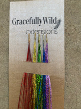 Load image into Gallery viewer, Rainbow Look 5 Pack - Sparkle Hair Extensions DIY kit