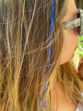 Load image into Gallery viewer, Blue Sparkle Hair Extension DIY kit