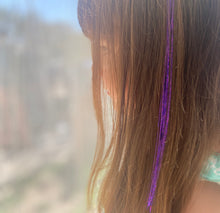 Load image into Gallery viewer, Purple Sparkle Hair Extension DIY Kit