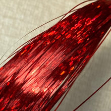 Load image into Gallery viewer, Red Sparkle Hair Extension DIY Kit