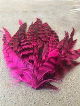 Load image into Gallery viewer, Electric Pink Feather Hair Clip
