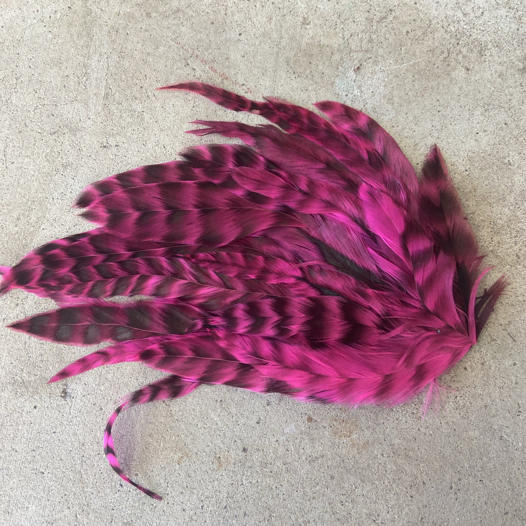 Electric Pink Feather Hair Clip